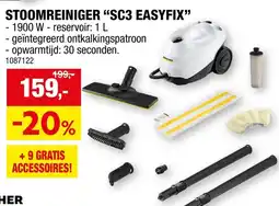 Hubo Stoomreiniger sc3 easyfix aanbieding