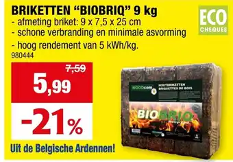 Hubo Briketten biobriq aanbieding