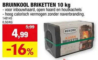 Hubo bruinkool briketten aanbieding