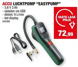 Hubo Accu luchtpomp easy pump aanbieding