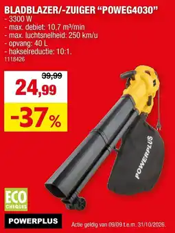 Hubo Bladblazer/-zuiger poweg4030 aanbieding