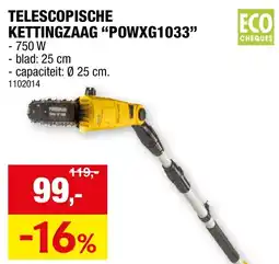 Hubo telescopische kettingzaag powxg1033 aanbieding