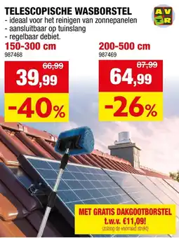 Hubo Telescopische wasborstel aanbieding