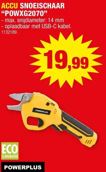 Powerplus Accu snoeischaar POWXG2070