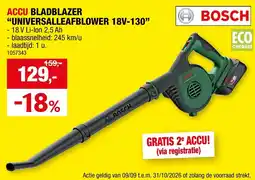 Hubo Accu bladblazer universalleafblower aanbieding