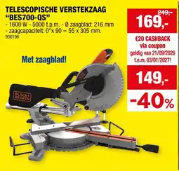 Hubo Telescopische verstekzaag bes700-qs aanbieding