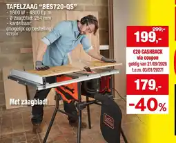 Hubo Tafelzaag bes720-qs aanbieding