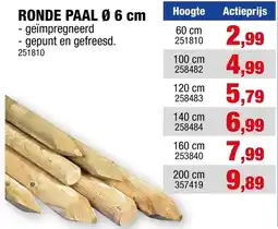 Hubo ronde paal ø 6 cm aanbieding
