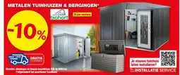 Hubo Metaal tuinhuis & bergingen aanbieding