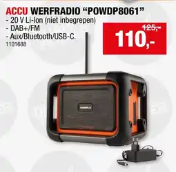 Hubo Accu werfradio powdp8061 aanbieding