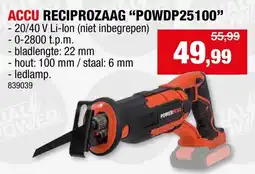 Hubo Accu reciprozaag powdp25100 aanbieding
