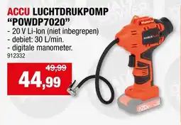 Hubo Accu luchtdrukpomp powdp7020 aanbieding
