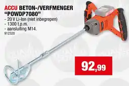 Hubo Accu beton-/verfmenger powdp7080 aanbieding