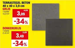 Hubo Terrastegel beton aanbieding