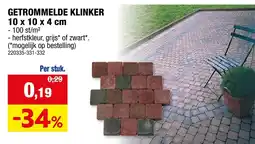 Hubo Getrommelde klinker aanbieding