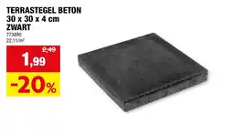 Hubo Terrastegel beton aanbieding