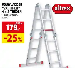 Hubo Vouw ladder varitrex aanbieding
