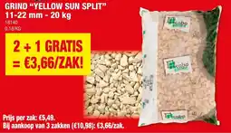 Hubo Grind yellow sun split aanbieding