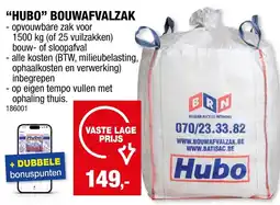 Hubo hubo bouwafvalzak aanbieding