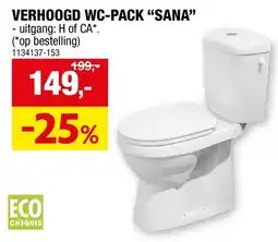 Hubo verhoogd wc-pack sana aanbieding