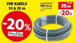 Hubo Xvb kabels aanbieding
