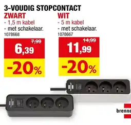 Hubo 3-voudig stopcontact aanbieding