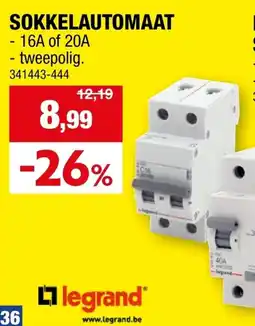 Hubo Sokkelautomaat legrand aanbieding