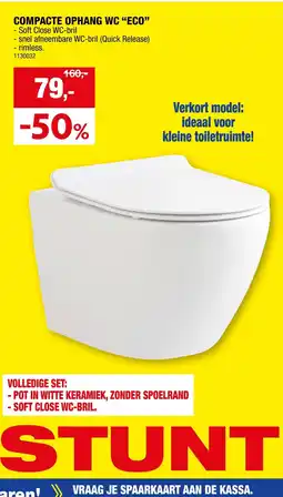 Hubo Compacte ophang wc eco aanbieding