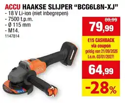 Hubo Accu haakse slijper bcg6l8n-xj aanbieding