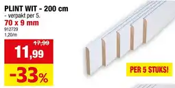 Hubo Plint wit aanbieding