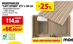 Hubo Wandpanelen Latt Hydro aanbieding