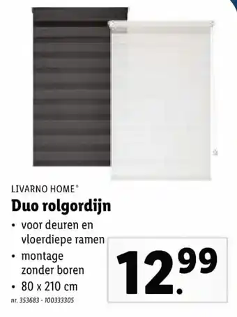 Lidl Livarno Home Duo rolgordijn 80 x 210 cm aanbieding