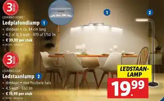 Lidl Ledstaanlamp 4,5 watt - 650 lm aanbieding