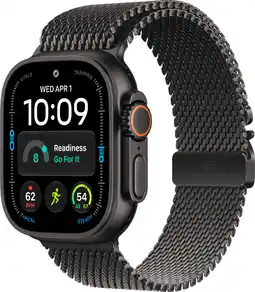 Coolblue Apple Watch Ultra 4 Cellular 49mm Noir Bracelet Milanais L aanbieding