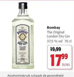 Colruyt Bombay london dry gin aanbieding