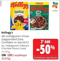 Colruyt Kellogg's alle ontbijtgranen of bars aanbieding
