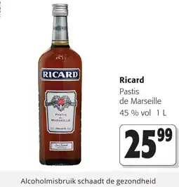 Colruyt Ricard pastis de marseille aanbieding