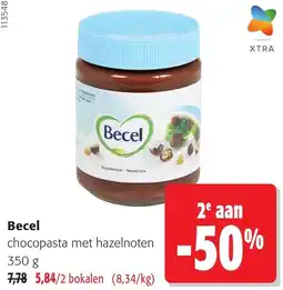 Colruyt Becel chocopasta met hazelnoten aanbieding