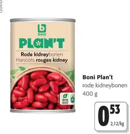 Colruyt Boni Plan't rode kidneybonen aanbieding