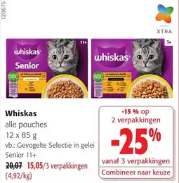Colruyt Whiskas alle pouches aanbieding