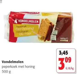 Colruyt Vondelmolen peperkoek met honing aanbieding