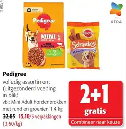 Colruyt Pedigree volledig assortiment aanbieding