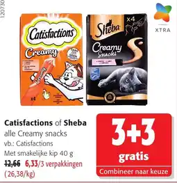 Colruyt Catisfactions of Sheba alle Creamy snacks aanbieding