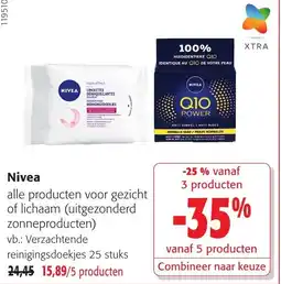 Colruyt Nivea alle producten voor gezicht of lichaam aanbieding