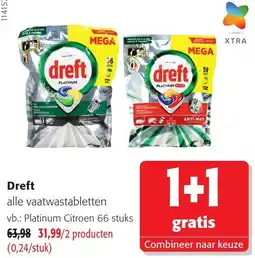 Colruyt Dreft alle vaatwastabletten aanbieding