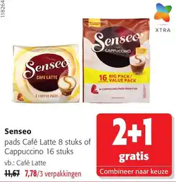 Colruyt Senseo pads Café Latte 8 stuks of Cappuccino 16 stuks aanbieding