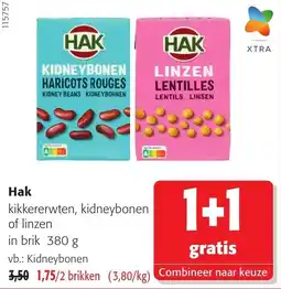 Colruyt Hak kikkererwten, kidneybonen of linzen aanbieding