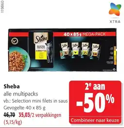 Colruyt Sheba alle multipacks aanbieding