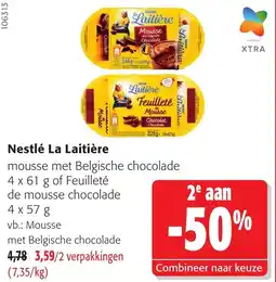 Colruyt Nestlé La Laitière mousse met Belgische chocolade aanbieding