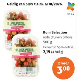 Colruyt Boni Selection rode druiven pitloos aanbieding